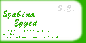 szabina egyed business card